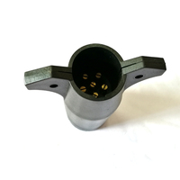 7-Poliger Anhängerstecker auf 6-Poligen Rundstecker Adapter für Wohnwagen-Anhängerkupplung 6-24 V