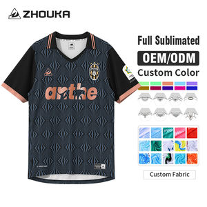Camiseta de Fútbol Retro de Sublimación Personalizada, Uniforme de Equipo Transpirable de Poliéster de Alta Calidad para Hombre - Product Image 1