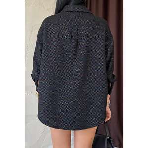 Camisas Casuales Negras con Brillo al por Mayor, ODM, Tela Transpirable, Logotipo Frontal, Talla Única para Todas las Estaciones - para Primavera, Verano e Invierno - Product Image 1