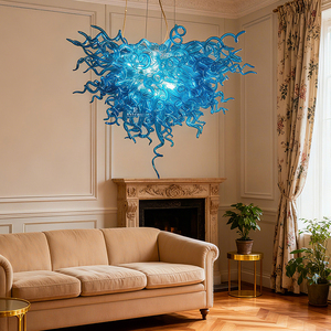 Luminaire suspendu en verre de Murano moderne fait à la main, forme longue, pour salon, lustres ou lampes suspendues - Product Image 2