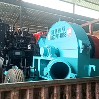 Broyeur à bois diesel de 60 CV avec engrenages et roulements, fonctionnement mobile, capacité de traitement de 3-5T/H, broye le bambou