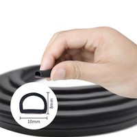 Joints en caoutchouc mousse epdm pour automobile en forme de D anneau de protection contre les intempéries de porte de voiture avec colle auto-adhésive