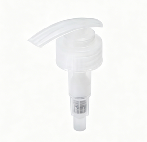Dispensador de plástico con bomba de bloqueo izquierda/derecha antivuelco para jabón de manos, loción corporal y botellas de cosméticos. - Product Image 1