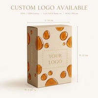 Boîte cadeau de parfum en carton rigide beige mat, laminage mat, fermeture magnétique écologique, logo en résine 3D ambre