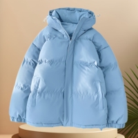 Veste en duvet pour homme, manteau en duvet unisexe d'hiver respectueux de l'environnement et respirant, chaleur décontractée avec capuche, logo personnalisable