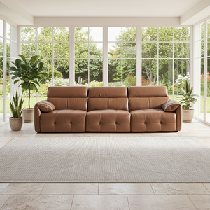 Canapé-lit modulable en tissu avec cadre en bois carré moderne Modasi, trois places, pour salon, appartement, villa - Product Image 2