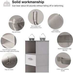 Organizador de Armario Colgante Plegable de 6 Niveles, Tela No Tejida con 4 Cajones para Guardar Ropa y Accesorios en Armarios y Autocaravanas - Product Image 4