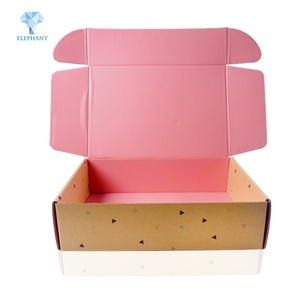 Custom Carton Packaging Cardboard Pink Kraft Shipping <b>Box</b> for Clothes - Product Image 6