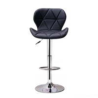 Tabouret de bar réglable moderne pour la maison Chaise haute confortable en cuir synthétique avec dossier pour cuisine Salle de sport Salon avant