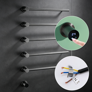 Toallero Eléctrico Calefactado de Pared, de Acero Inoxidable, con Pantalla Táctil LED Digital, Personalizable, para Baño de Hotel - Product Image 1