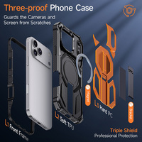 Nouvelle coque de téléphone portable magnétique à chargement sans fil avec béquille, protection intégrale à 3 couches, pour Samsung S26 Ultra S25 S24 FE S23 Plus