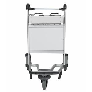 Carrito de equipaje de acero inoxidable para aeropuerto con asiento y 4 ruedas para uso pesado - Product Image 2
