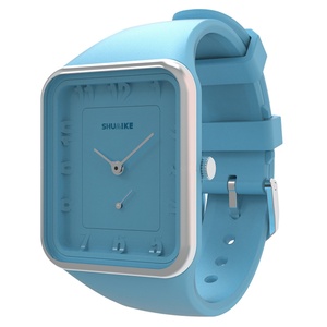 Montre de sport de luxe Shuaike1124, mouvement à quartz en silicone, largeur du bracelet 20 mm, cadran en verre, style classique pour hommes et femmes - Product Image 3