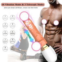 Machine à gode automatique chauffante réaliste avec point G vibrant, télécommande sans fil, jouet sexuel pour adultes, masturbation féminine