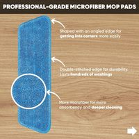 Têtes de rechange légères pour balai serpillère, en microfibre, pour nettoyage des sols et des murs, tampons réutilisables et lavables, compatibles