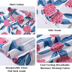 2025 High Quality Custom Embroidery Floral Logo Your Own Design Nylon Knitted ODM Quick Dry Golf for <b>T</b>-<b>shirt</b> - Product Image 3