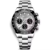 Montre Homme de Luxe 39mm, Verre Saphir, Mouvement Seiko VK63, Logo Personnalisé ou Stérile, Chronographe à Quartz, Date, Style Daytona
