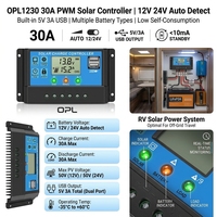 Contrôleur solaire à écran LCD PWM 12v 24v 48v Affichage LCD automatique Charge USB