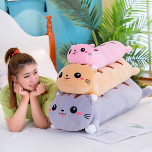 Cuscino a Forma di Gatto Cartoon, Peluche Creativo a Striscia Lunga, Regalo di Compleanno per Bambini - Product Image 3