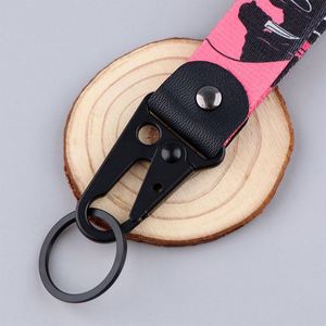 Porte-clés mousqueton en métal style anime, motif dessin animé d'horreur Halloween, pendentif bec d'aigle, figurine rectangulaire fruit, voiture, chat - Product Image 5