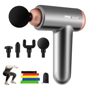 Pistola de masaje Dsp Encore Pro, 12 niveles de velocidad, motor sin escobillas, recargable por USB, con 5 cabezales de masaje para alivio muscular - Product Image 1