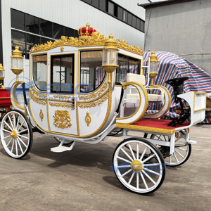 2026 Vente en gros de calèche électrique sans chevaux de luxe, style Royal Victorien Vintage, pour le tourisme et les attractions équestres - Product Image 1