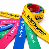 Lanières promotionnelles en polyester en gros, livraison rapide, lanières porte-clés personnalisées avec logo et design coloré, prix d'usine
