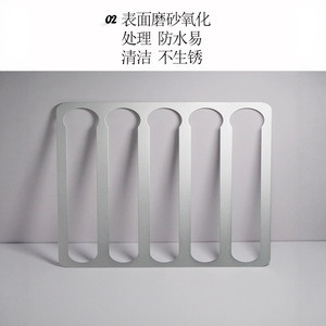 Estante de almacenamiento para cápsulas de café, soporte de aluminio para montaje en pared con capacidad para 30 cápsulas, para gabinete de cocina, superficie de azulejos, acabado esmerilado - Product Image 3