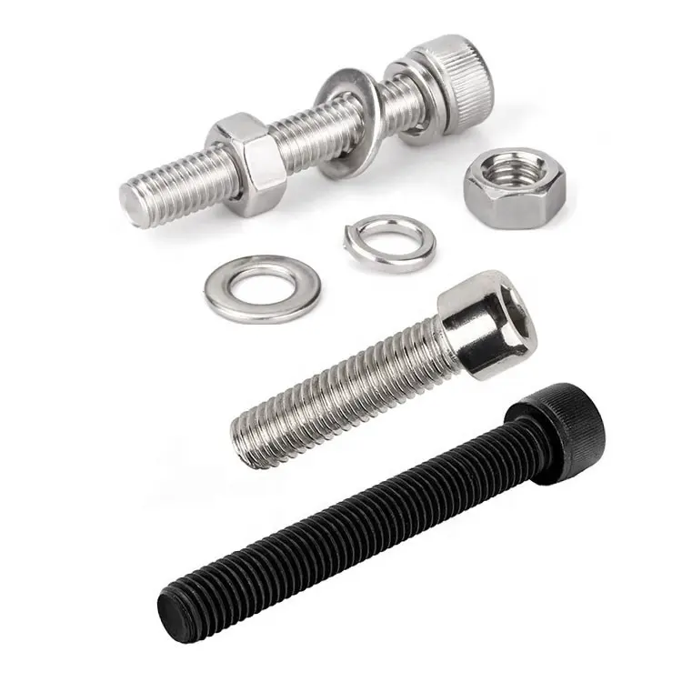 newlng Nuts and Bolts M3 M4 M5 M6 Screws and Nuts Kit 304 Stainless Steel hex socket round head bolt