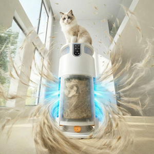 Purificateur d'<span class=keywords><strong>air</strong></span> pour animaux domestiques, 3 vitesses de ventilation, indicateur PM2.5 à 4 couleurs, capture les poils de chat en suspension, griffoir en sisal intégré - Product Image 2