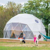 Dôme géodésique de luxe transparent en PVC pour événements en plein air, camping, hôtel, glamping, 4m, 5m, 6m