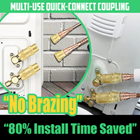 Raccord rapide CRD 3/8 pouce haute pression pour réfrigérant, sans fuite, en laiton, pour systèmes HVAC, mini-split, air conditionné domestique et industriel