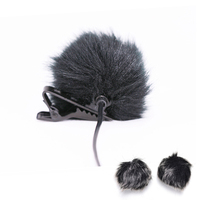 Microphone d'extérieur professionnel, 4 pièces, anti-vent en fourrure, pour Mini souris Lavalier compacts avec clip