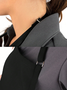 Tablier unisexe de couleur noire, réglable et imperméable avec 3 poches, adapté au chef, à la cuisine, au barbecue - Product Image 4