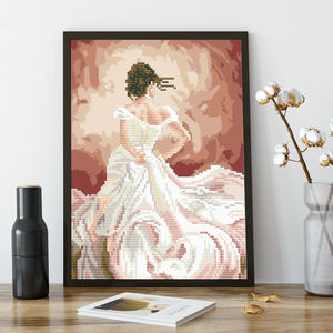 Peinture par numéros de <span class=keywords><strong>femme</strong></span> en robe blanche personnalisée DIY <span class=keywords><strong>Photo</strong></span> de mariage pour la décoration de la chambre - Product Image 3