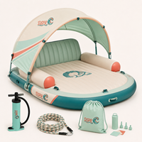 Canapé gonflable personnalisé avec logo, chaise longue flottante pour piscine, lac, plage, complexe hôtelier et vente en gros