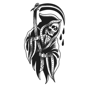 Pegatina de Tatuaje de Papel Resistente al Agua Ecológica, Personalizada con Diseño de Dios, <span class=keywords><strong>Muerte</strong></span> y Fantasma, Semipermanente para Brazo, Mano, <span class=keywords><strong>Cara</strong></span> y Cuerpo, para Hombres y Mujeres - Product Image 4