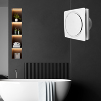 Ventilador de Extracción Eléctrico de Alta Calidad para el Hogar, Baño y Cocina, Potente Ventilación para Inodoro, con Rodamientos de Bolas, IP44, 90m/h, Ahorro de Energía