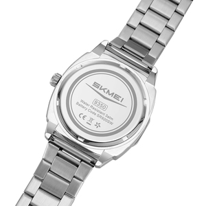 Montre à quartz automatique SKMEI 9350 pour homme, bracelet en acier inoxydable, style business, luxe, charme antique, alliage sportif, résistante à l'eau 3BAR - Product Image 5