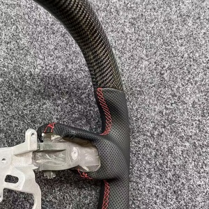 Volant en fibre de carbone double D à dessus et dessous plats pour Toyota Tacoma Tundra Hilux – Modification intérieure de voiture – Vente chaude - Product Image 2