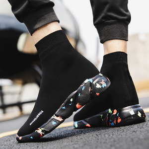 <span class=keywords><strong>Scarpe</strong></span> a calza chaussure hombre di alta qualità nere da <span class=keywords><strong>donna</strong></span> alte da uomo traspiranti e leggere stivali <span class=keywords><strong>con</strong></span> logo personalizzato - Product Image 6