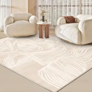 现代客厅3m客厅地毯和地毯米色