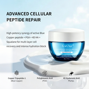 Crème Visage au Peptide de Cuivre Bleu et Squalane, Gel Anti-rides Hydratant et Restructurant Cellulaire PGA 50g, Marque Privée OEM - Product Image 4