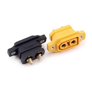 Amass XT90NE-F Panel Mount Connector Set, 30A High Current Gold-Plated Plug for Secure RC LiPo Battery Charging & Power - Product Image 5