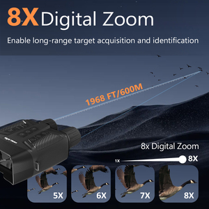 Jumelles de vision nocturne Z060 avec caméra 4K, lunette tactique, lumière de chasse dans l'obscurité totale, longue portée, contrôle de la luminosité NVG - Product Image 4