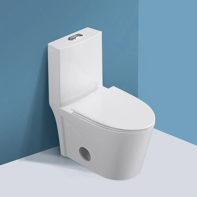 US Drop Pengiriman Saniter 300Mm Harga Pabrik P-trap Porselen Kamar Mandi Siphonic One Piece Toilet Keramik