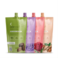 Détergents en plastique Stand Up Spout Cosmétique Body Wash Savon Sac Gommage Emballage Blanchisserie Bec 1 Litre Liquide Recharge Pochette S