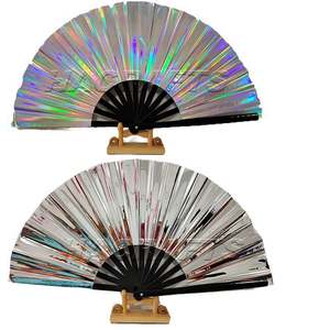 Abanico de Mano de PVC Ecológico Personalizado, Diseño Tradicional de Bambú, Decoración Clásica para el Hogar, para el Año Nuevo Chino - Product Image 4