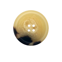Boutons en corne de bœuf personnalisés, 100 pièces, 4 trous, ornements brillants en paillettes, boutons en corne naturelle pour costumes et manteaux formels