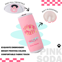 Nouveau design Jouets en peluche pour chiens en forme de canette de soda de la Saint-Valentin, jouets à mâcher interactifs couineurs pour chiots, jouets pour animaux de compagnie en forme de cœur 'Potion d'amour' pour petits chiens